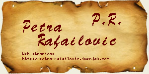Petra Rafailović vizit kartica